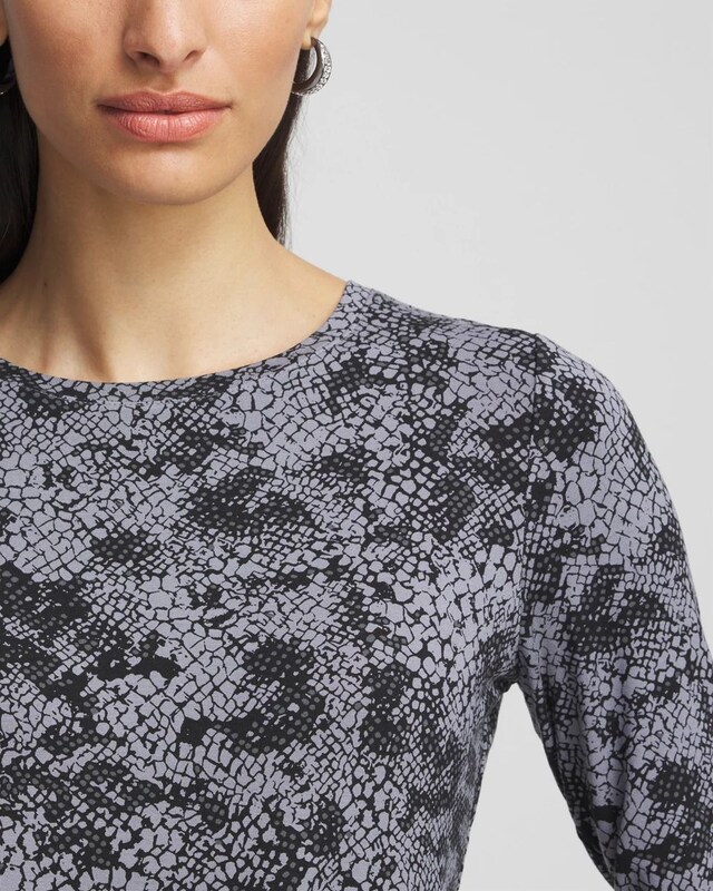 Touch of Cool Snake Print Layering Tee - image 4
